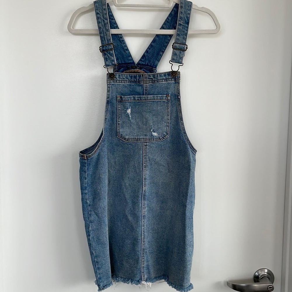 Jean overalls dress